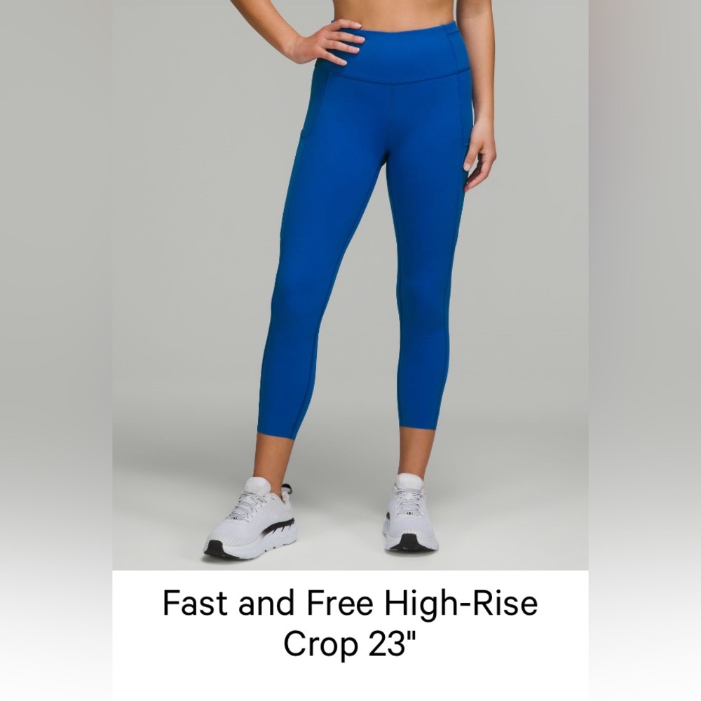 Fast and Free High Rise Crop 23” - Blazer Blue Tone